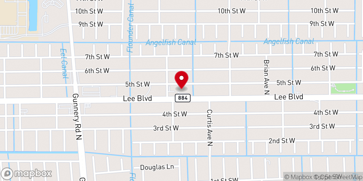 Map showing location of Trinity Baptist Chapel