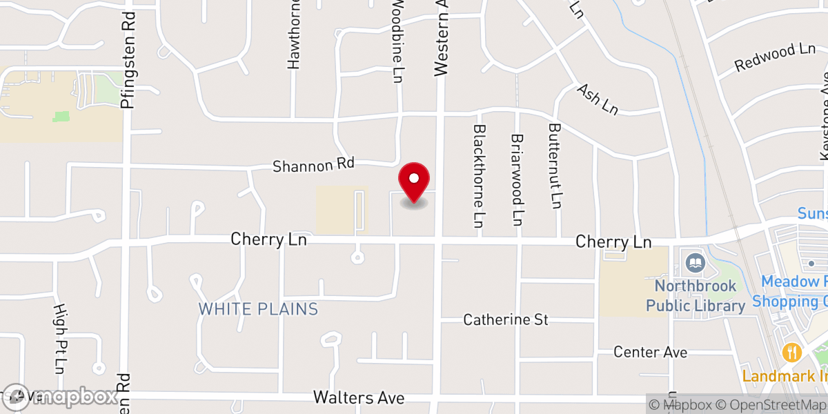 Map showing location of Northbrook United Methodist
