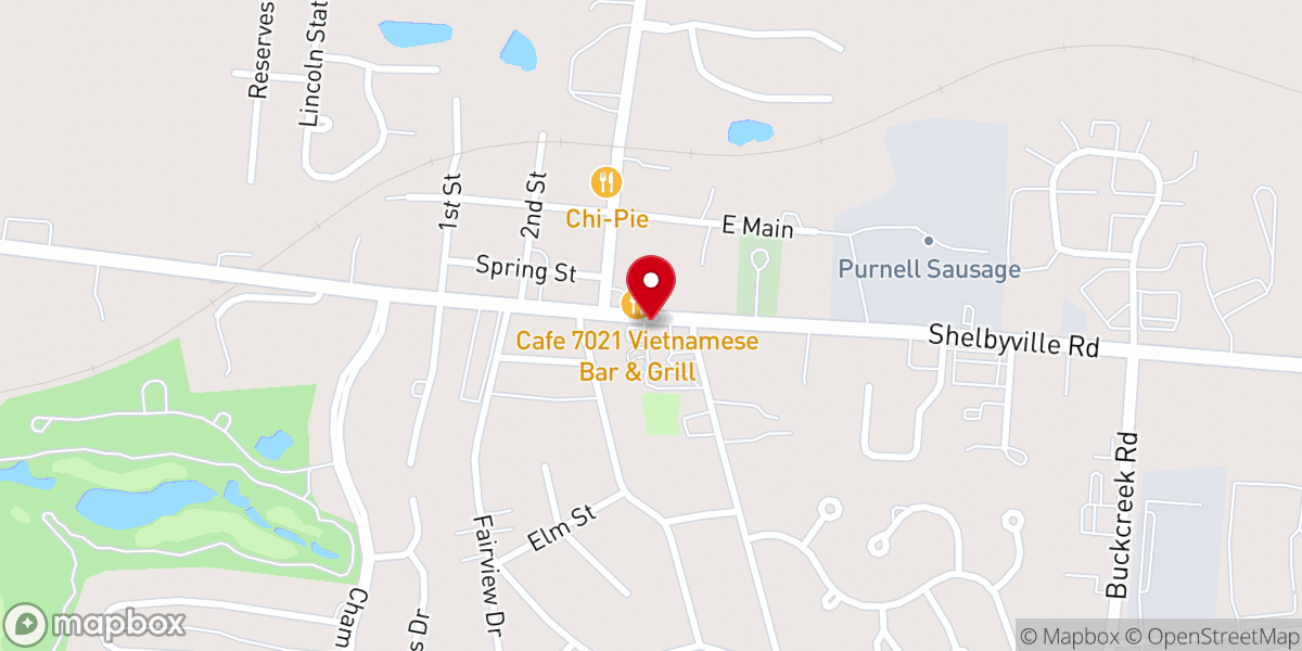 Map showing location of Simpsonville Farmer’s Market