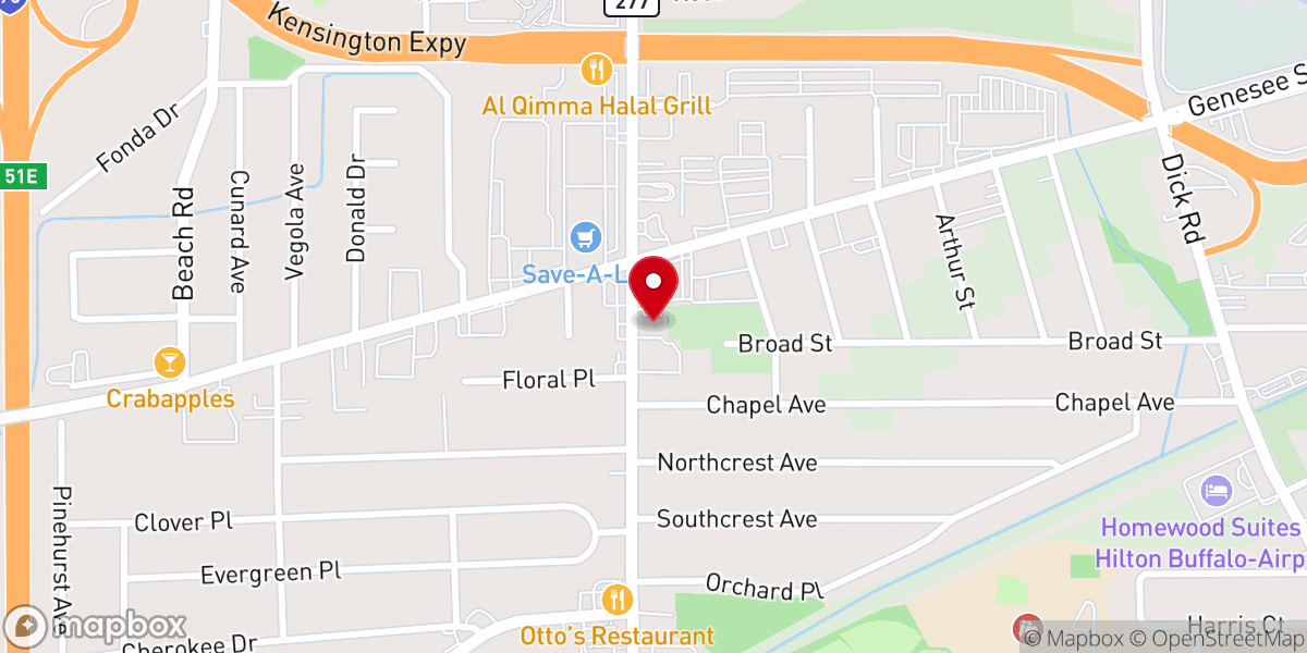 Map showing location of Chapel of Our Lady of Perpetual Help