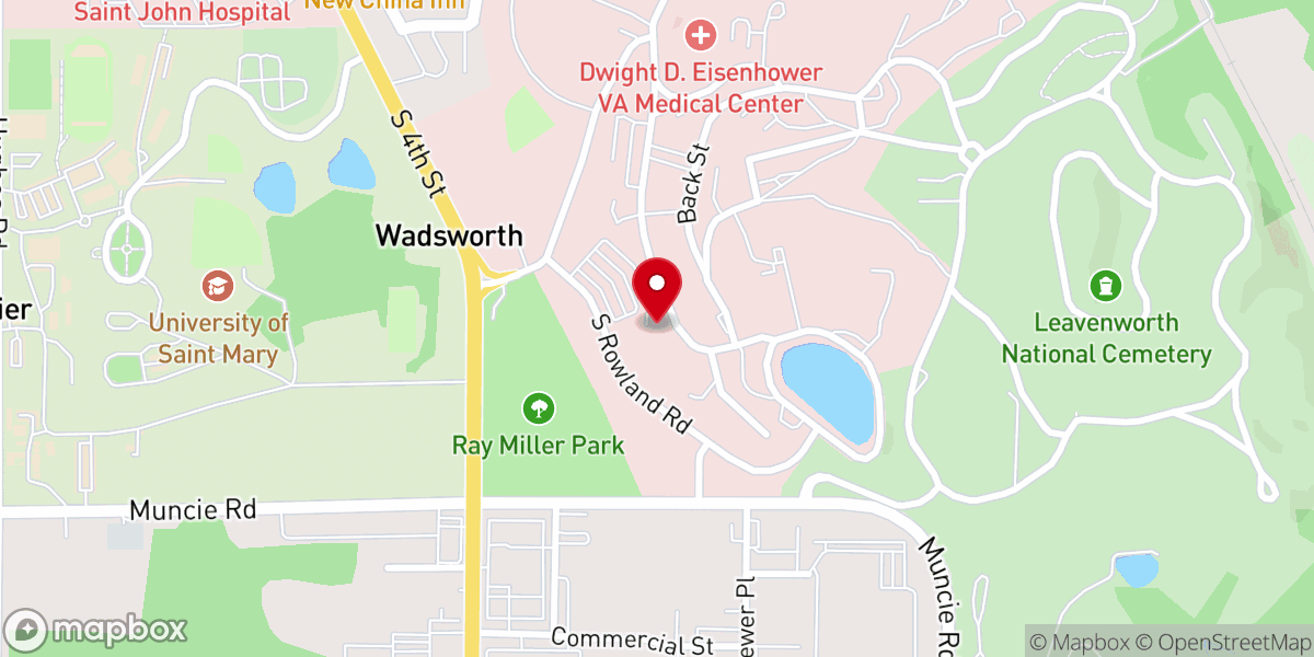 Map showing location of Chapel of the Veterans, Louis Curtiss Architect