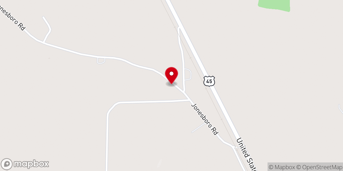 Map showing location of Mount Hebron Church