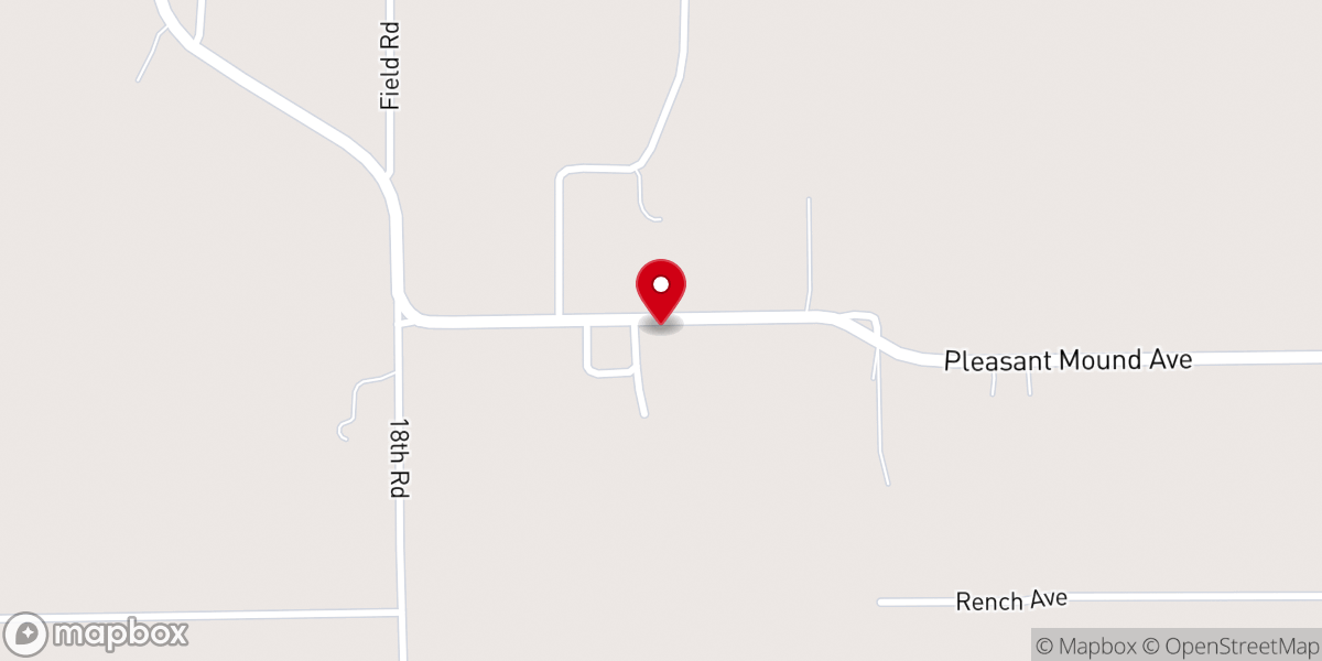 Map showing location of Pleasant Mound Baptist Church