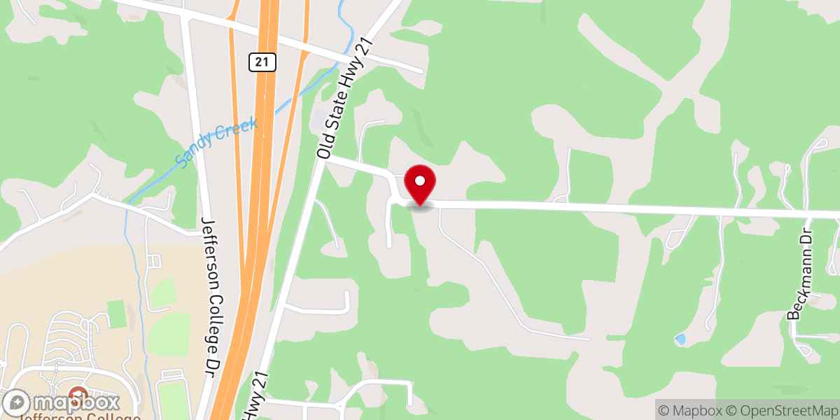 Map showing location of Highland Baptist Church