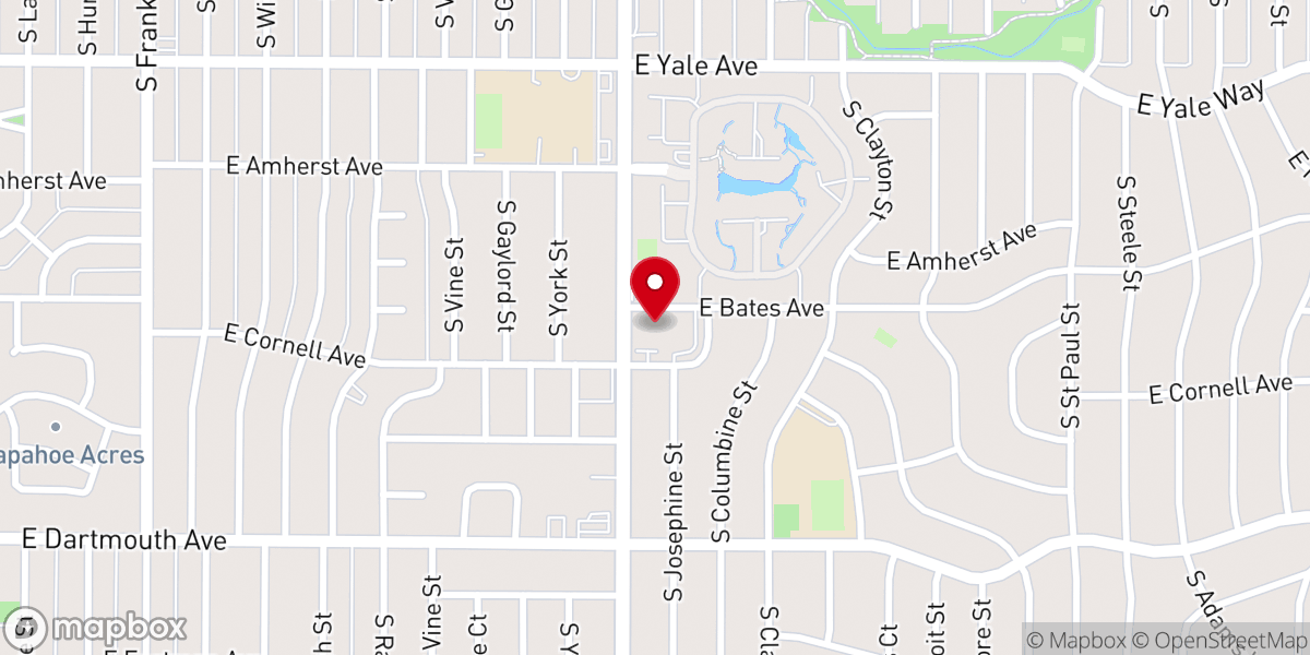 Map showing location of Christ Church Denver