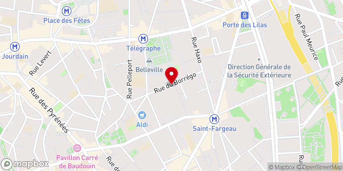 Map showing location of Église Protestante Évangélique de Télégraphe