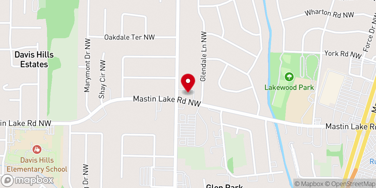 Map showing location of Lakewood United Methodist Church