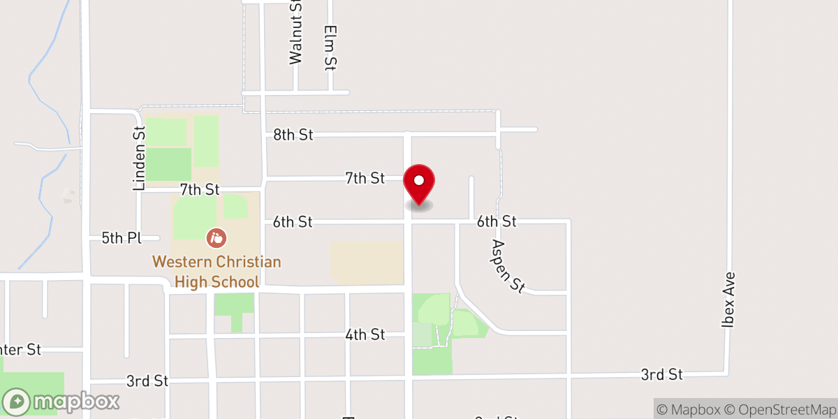 Map showing location of Hope Christian Reformed Church