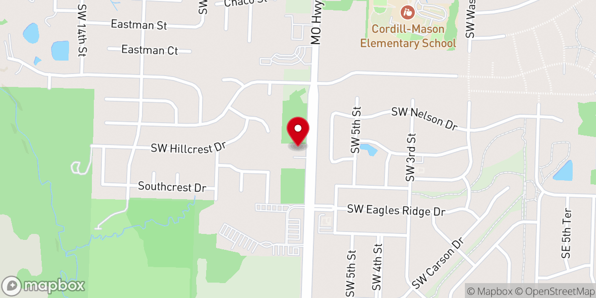 Map showing location of Reach Out Missionary Baptist Church