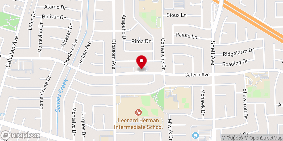Map showing location of Solano Zion Korean Church of Nazarene