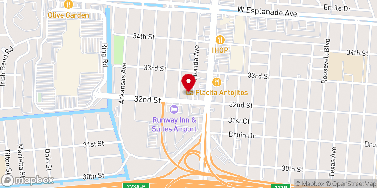 Map showing location of Iglesia Pentecostal