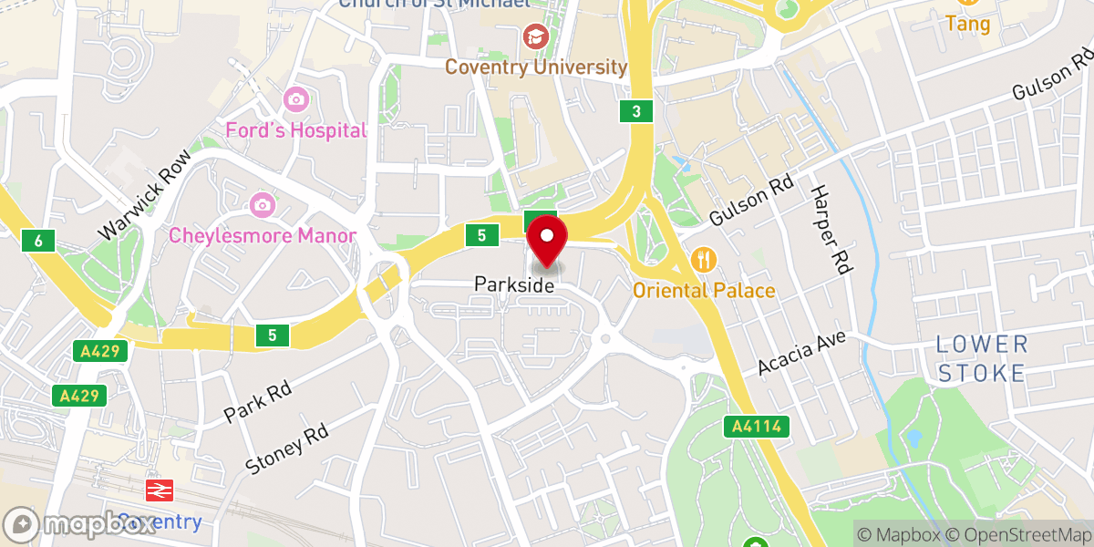 Map showing location of CLM Church