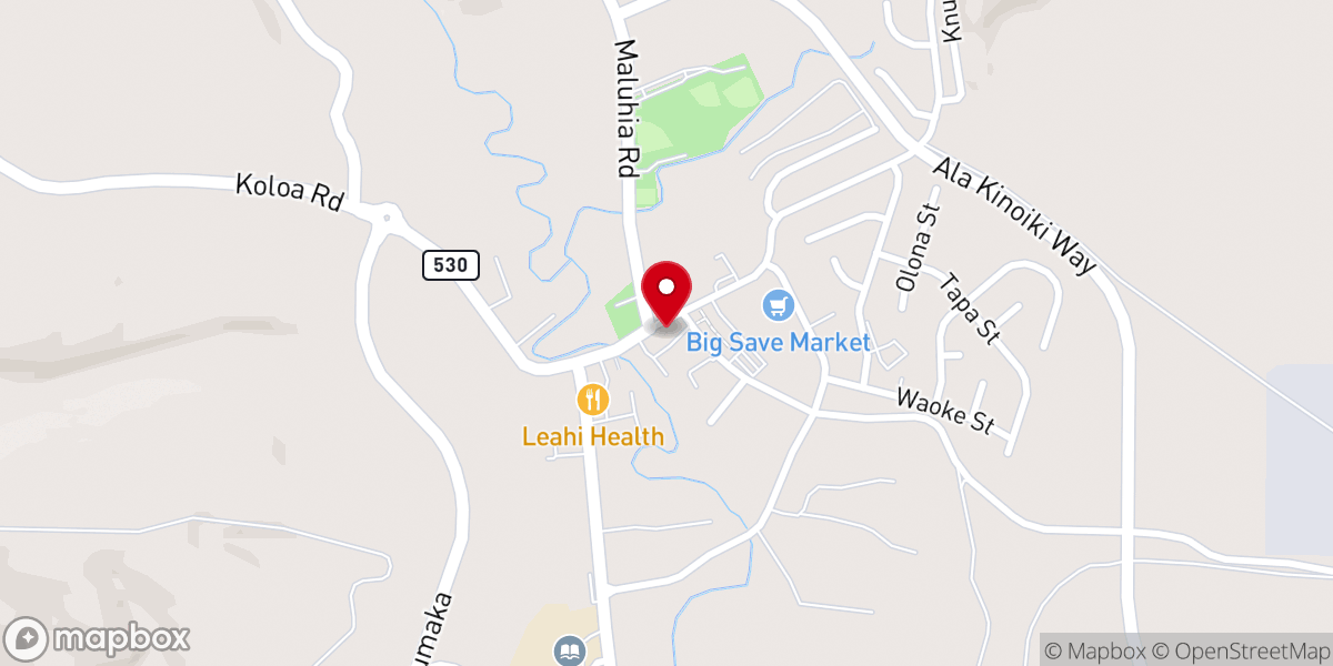 Map showing location of Old Koloa Town