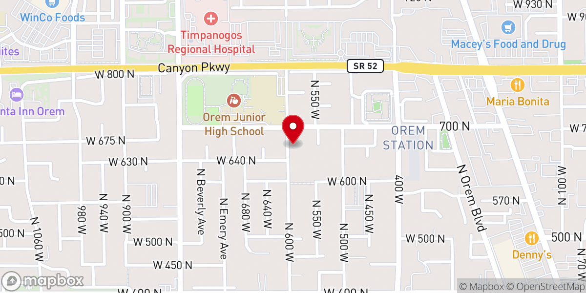 Map showing location of Apostolic Church Of Orem