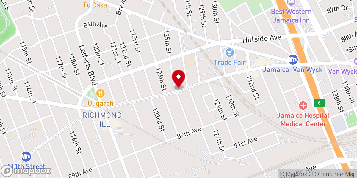 Map showing location of Iglesia Eben-ezer Palabra De Esperanza Ny Inc