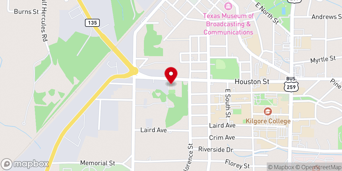 Map showing location of Pursuit Church-Kilgore, TX