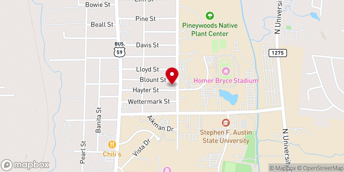 Map showing location of Grace Bible Church