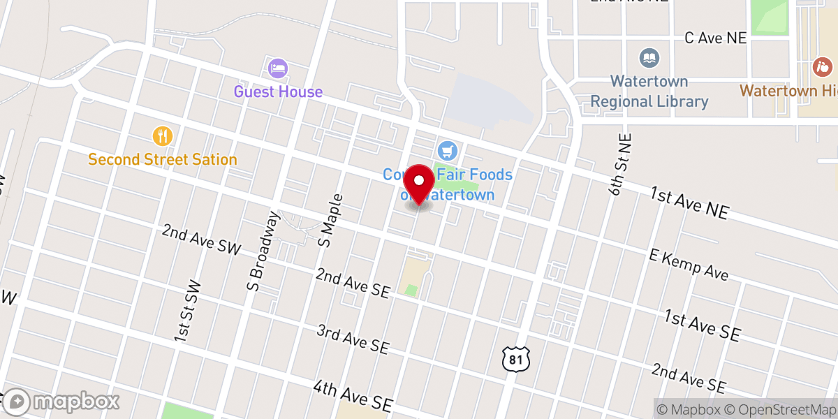 Map showing location of Fallout Shelter Ministries