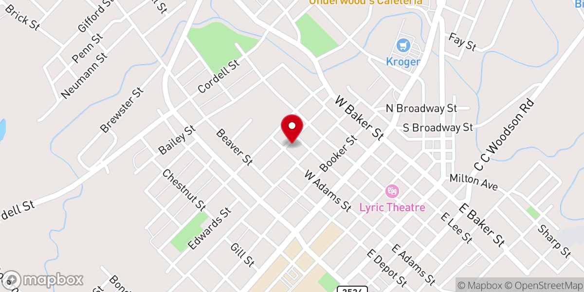 Map showing location of The Worship Center
