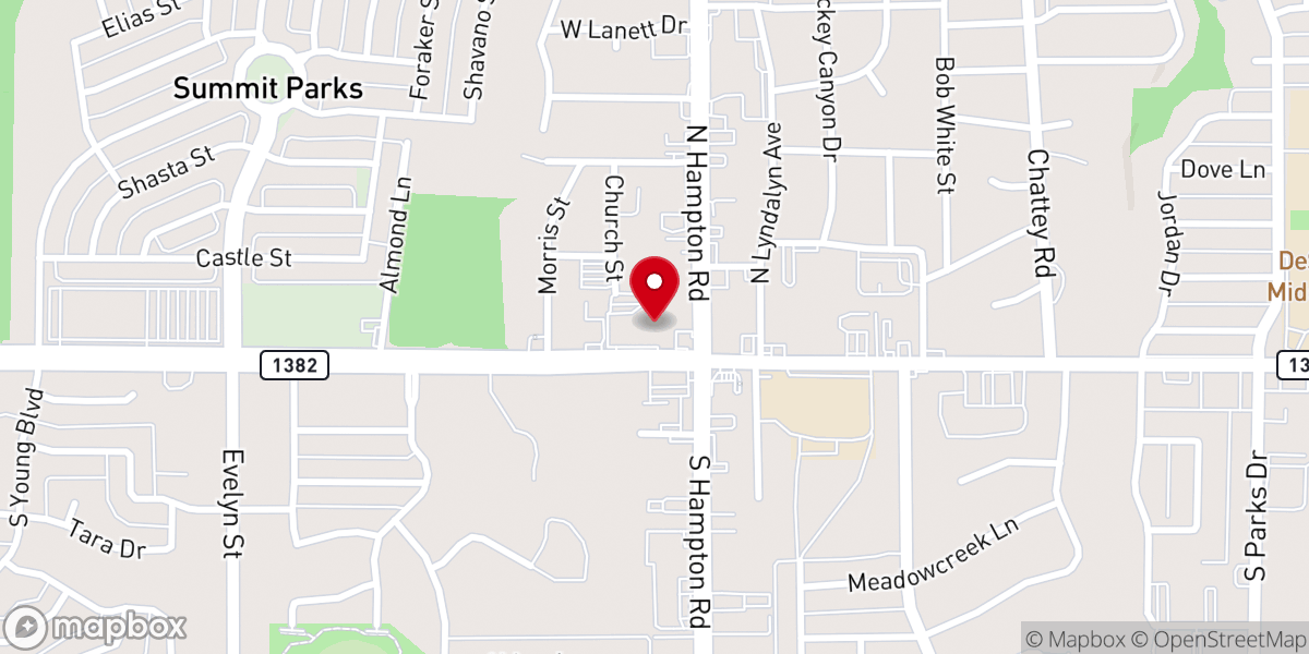 Map showing location of Community Missionary Baptist Church