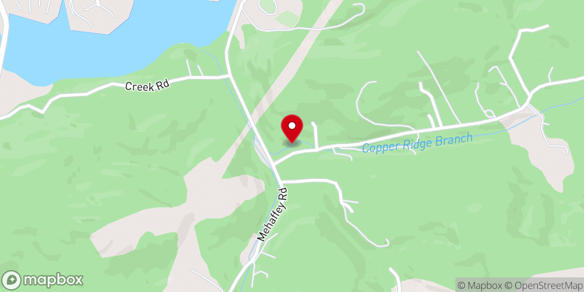 Map showing location of Blessed Hope Baptist Church