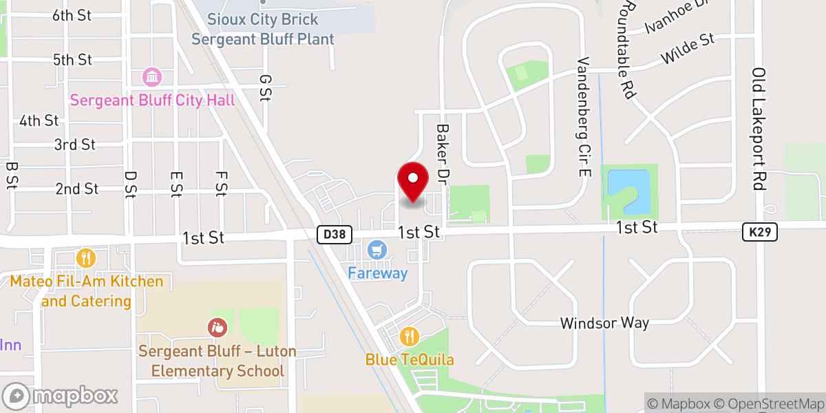 Map showing location of Community United Methodist Church