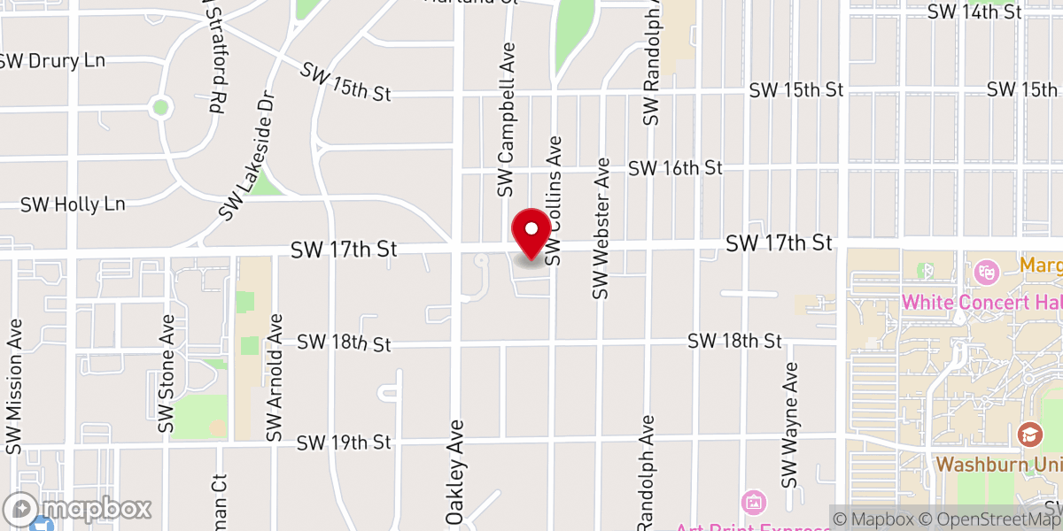 Map showing location of First Congregational Church