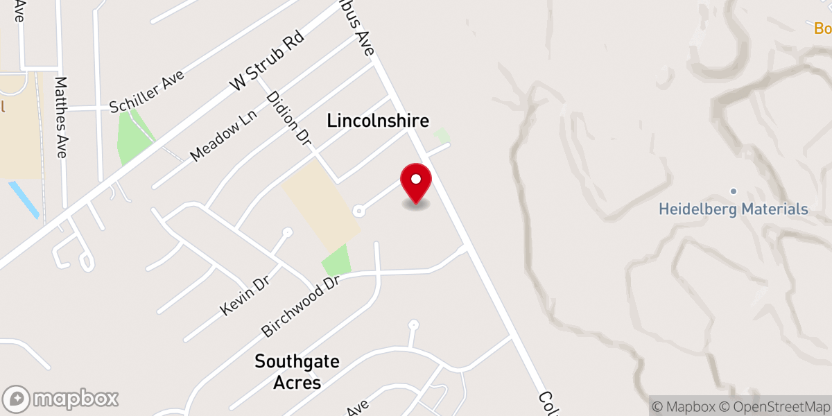 Map showing location of Woodlawn Church