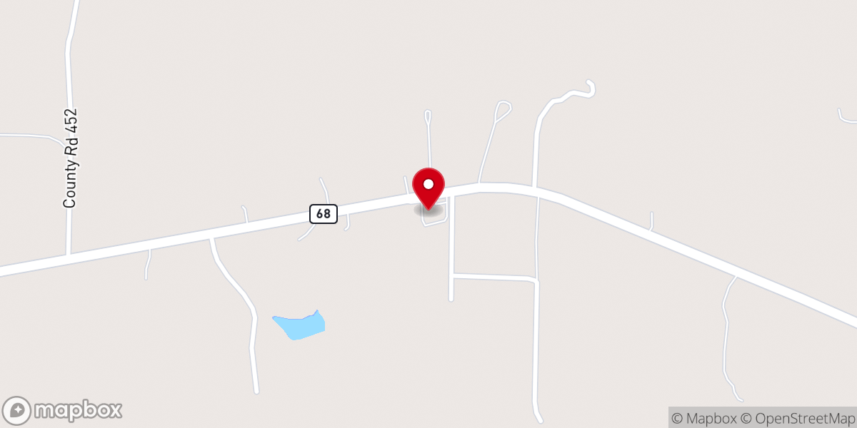 Map showing location of Pentecostal Church