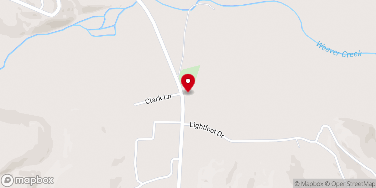 Map showing location of Settlement Baptist Church