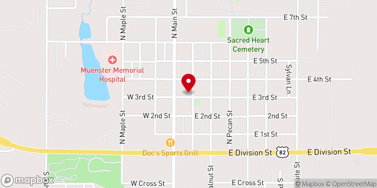 Map showing location of Knights of Columbus