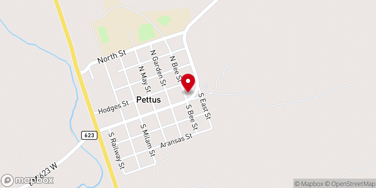 Map showing location of The Church On The Rock-Pettus