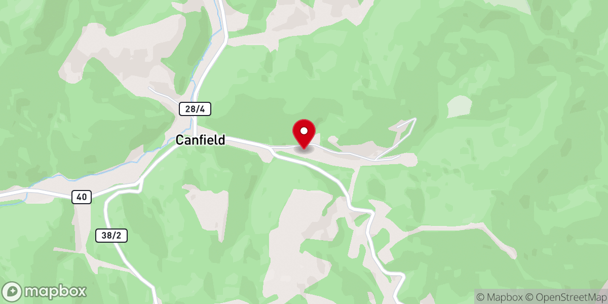 Map showing location of Long Run Baptist Church