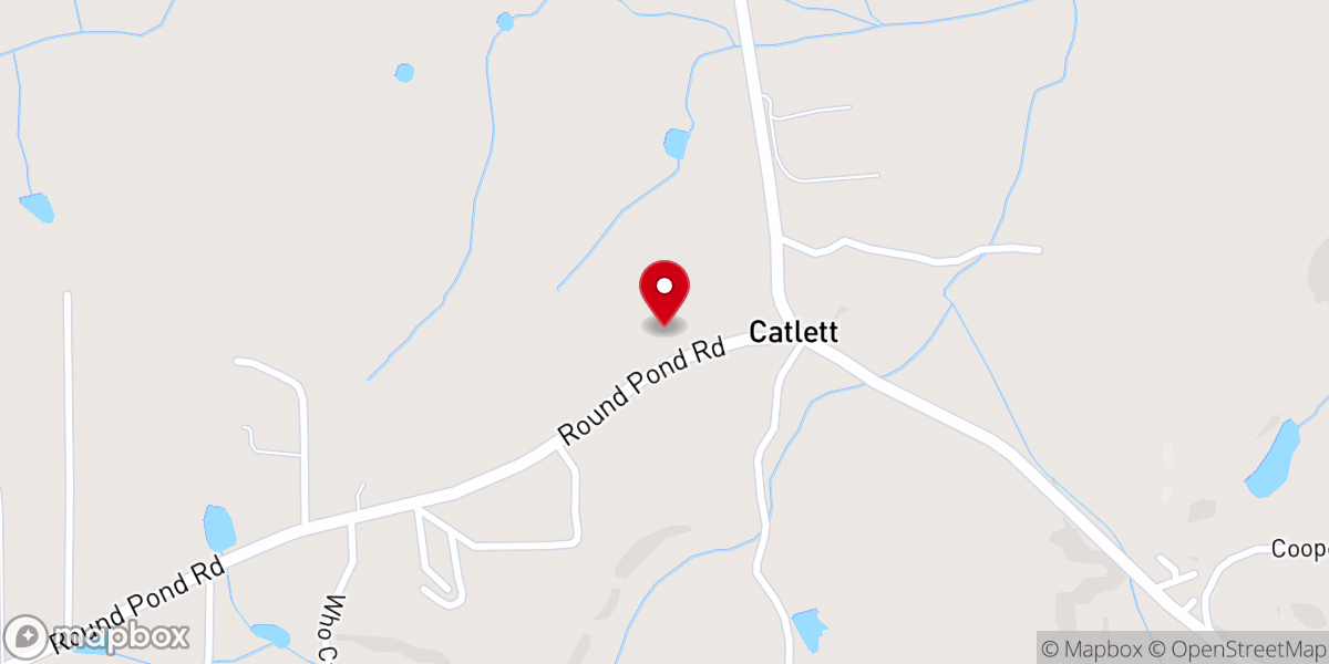 Map showing location of Catlett First Church of God