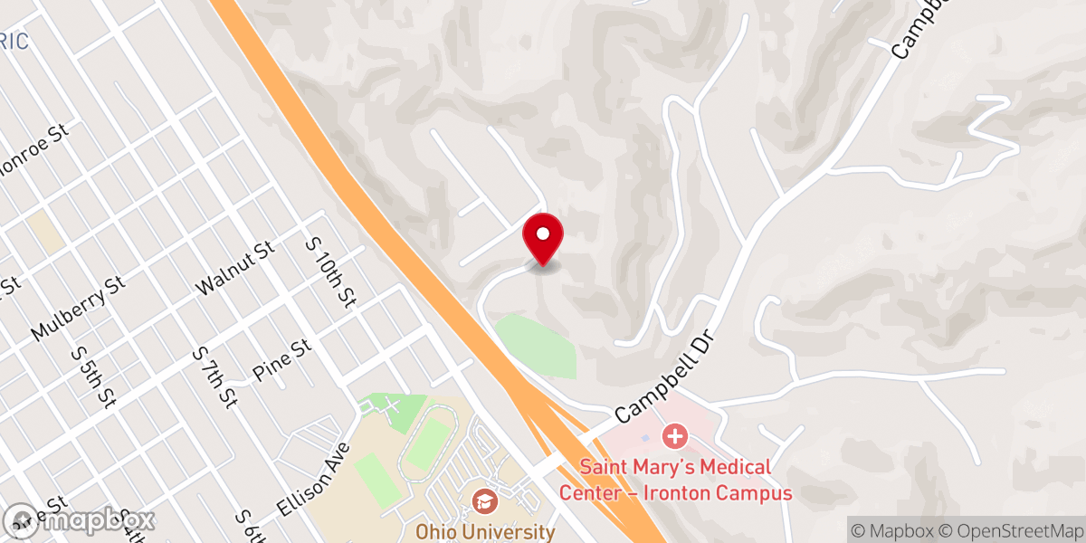 Map showing location of Pleasant Street Christian Baptistchurch