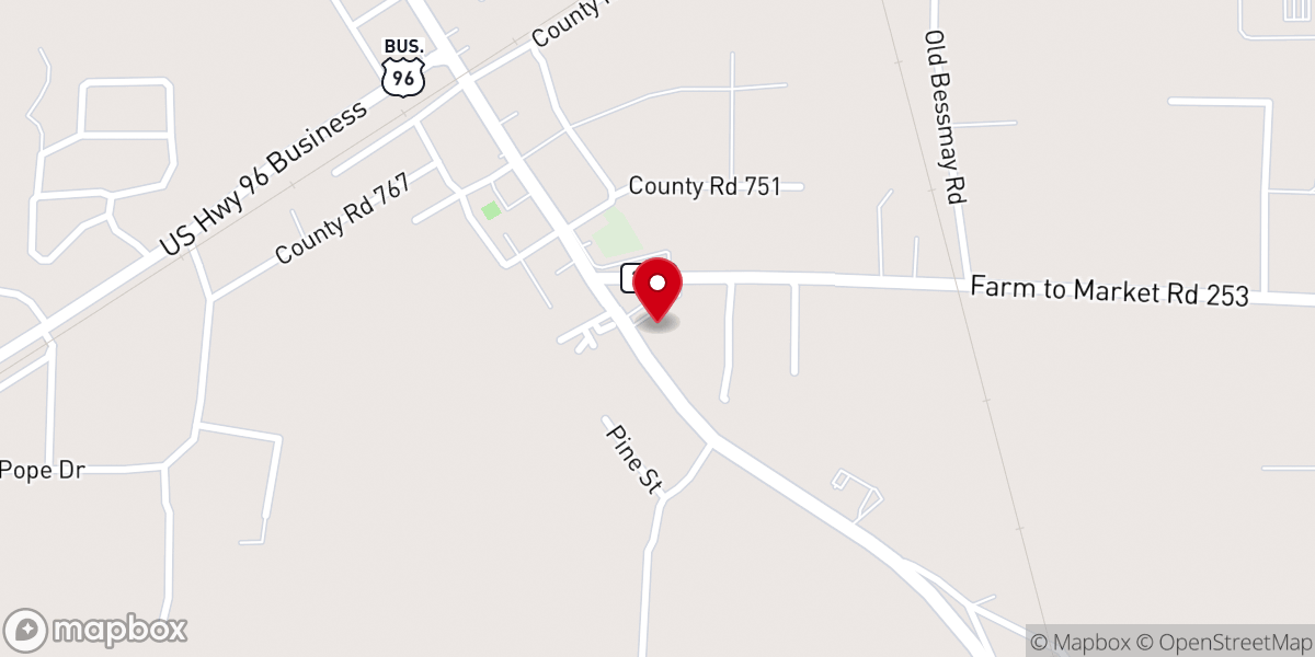 Map showing location of First Baptist Church