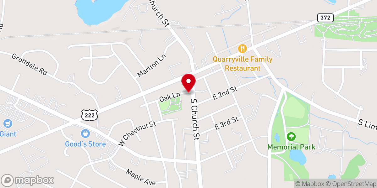 Map showing location of Solanco Food Bank - Food Distribution Center