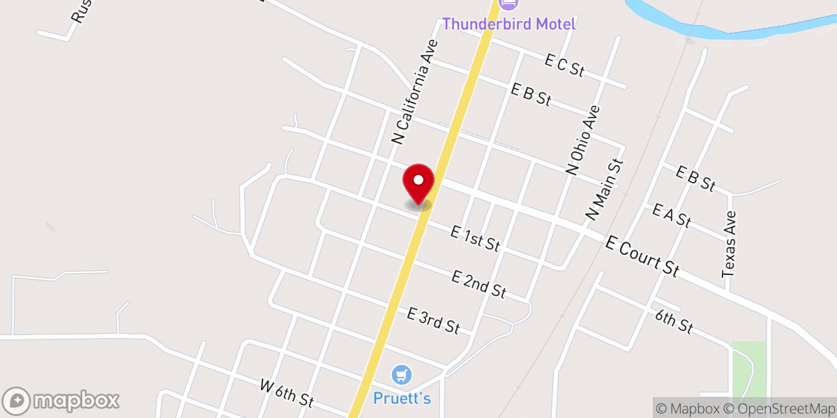 Map showing location of Atoka First Methodist Church