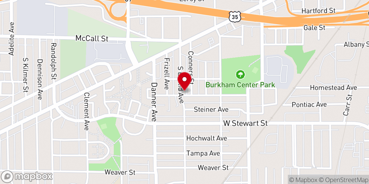 Map showing location of Mount Olivet Church of God in Christ