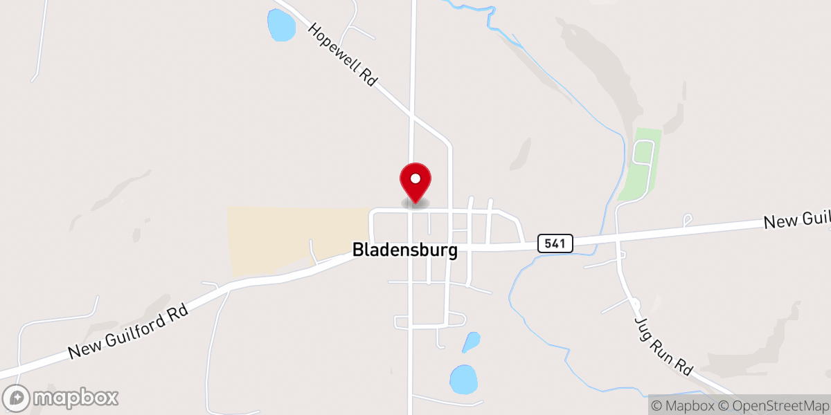 Map showing location of Church of God