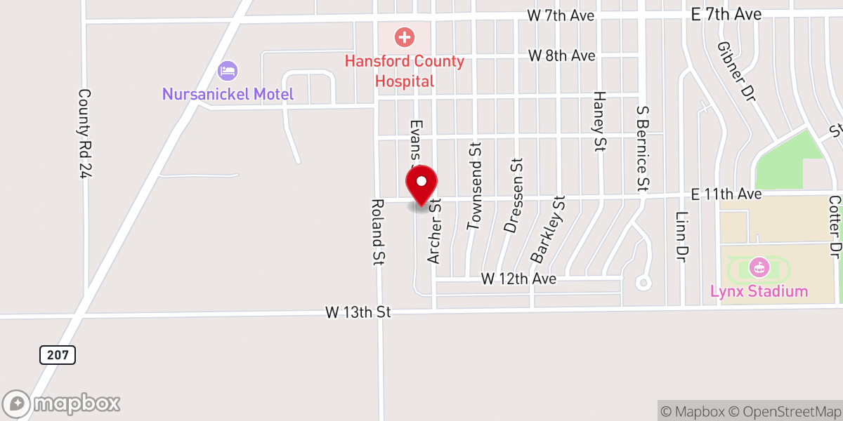 Map showing location of Fellowship Baptist Church