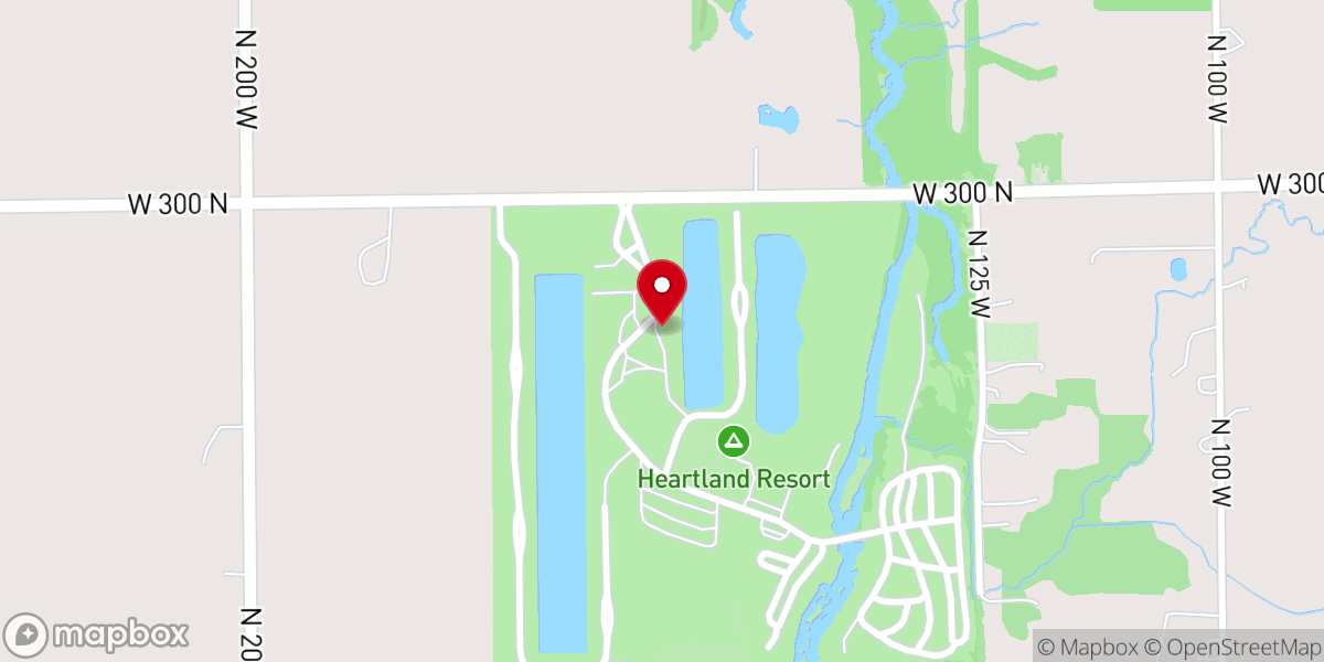 Map showing location of Heartland Resort