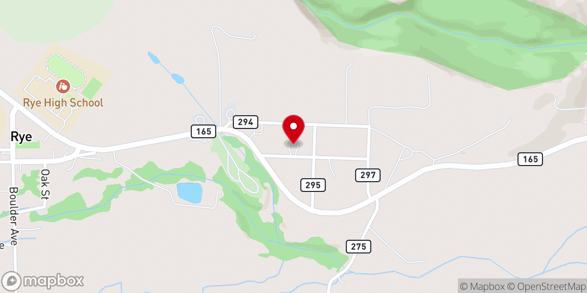 Map showing location of Greenhorn Valley Baptist Church