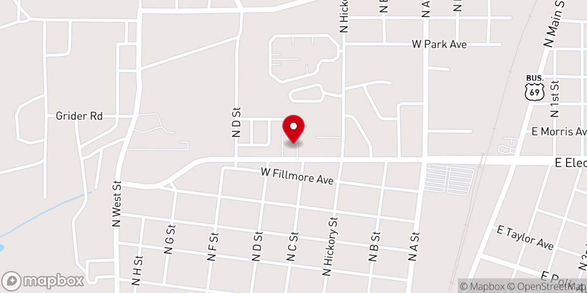 Map showing location of Mcalester Ward-The Church-Jesus