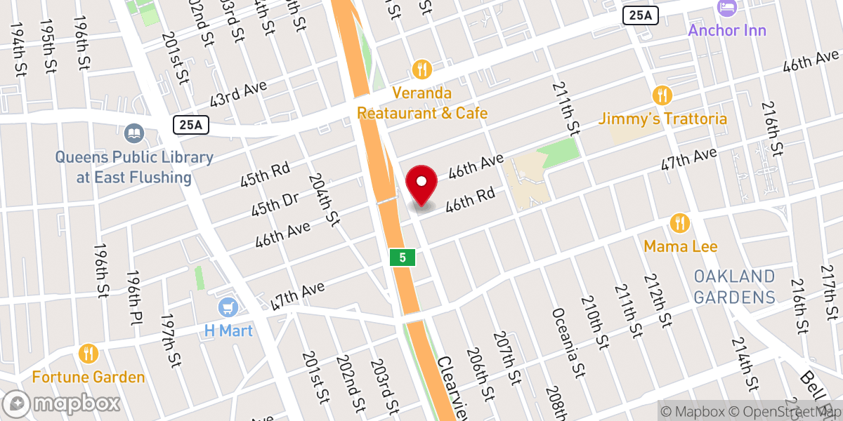 Map showing location of Cross Community Baptist Church of Queens New York