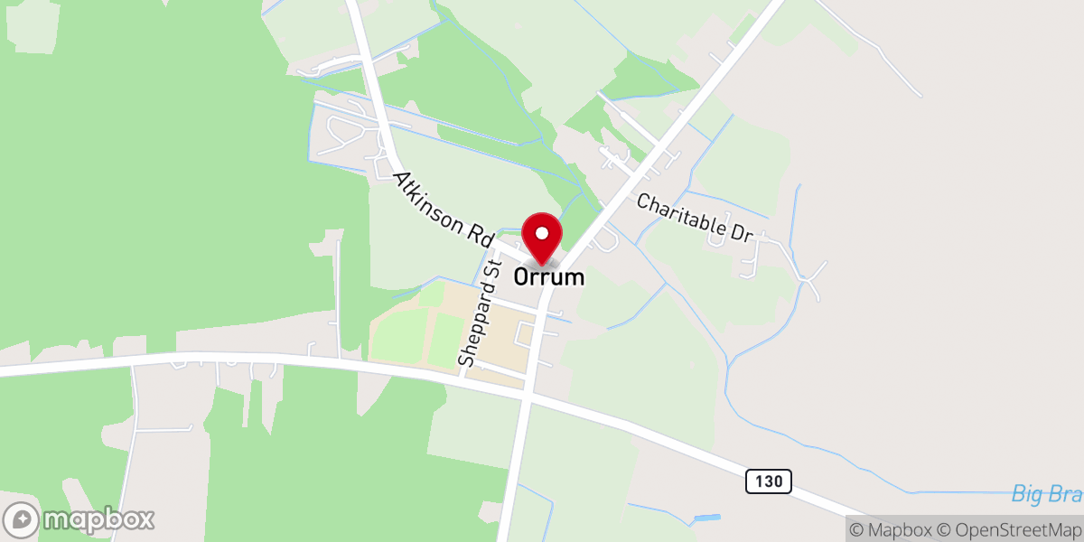 Map showing location of Orrum