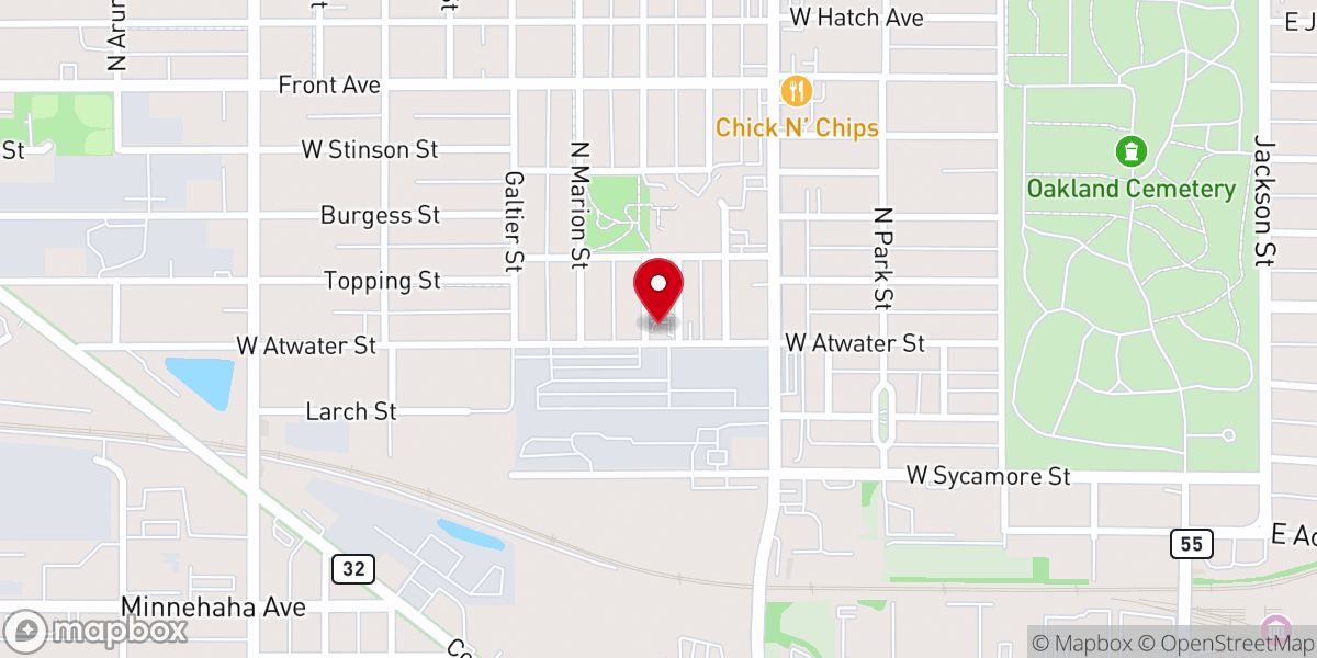 Map showing location of Saint Mary Romanian Orthodox Church