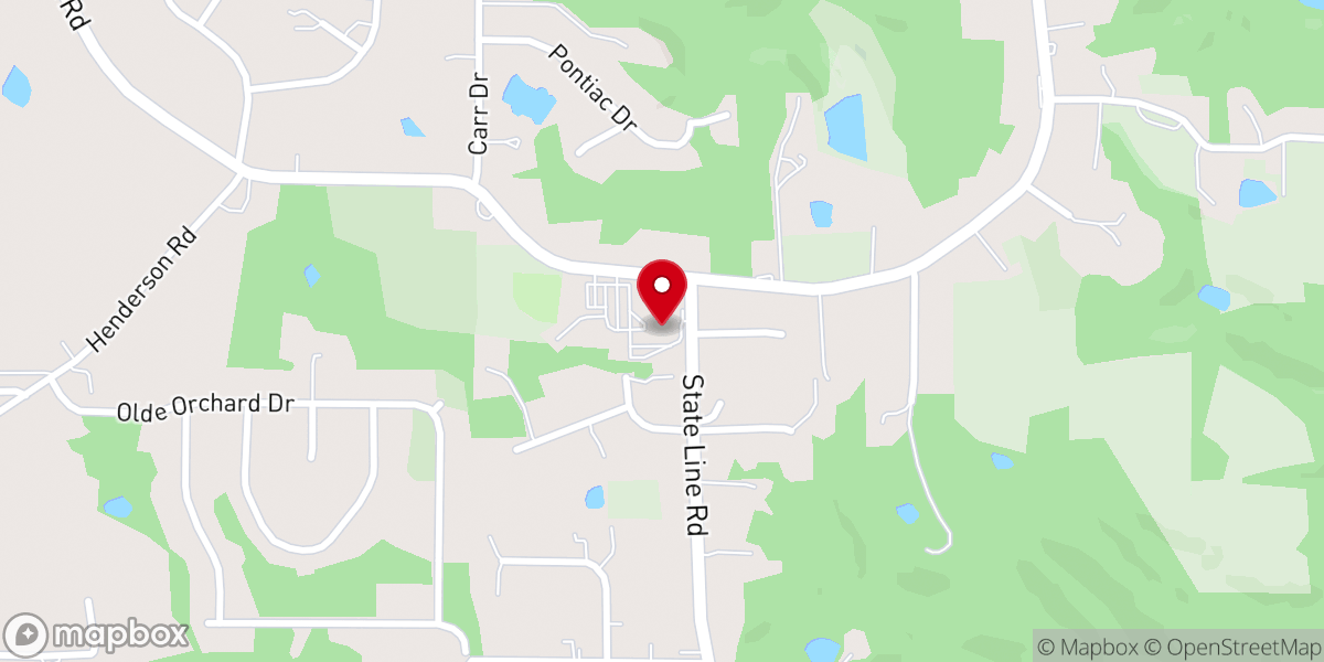 Map showing location of Dearborn HillsChurch