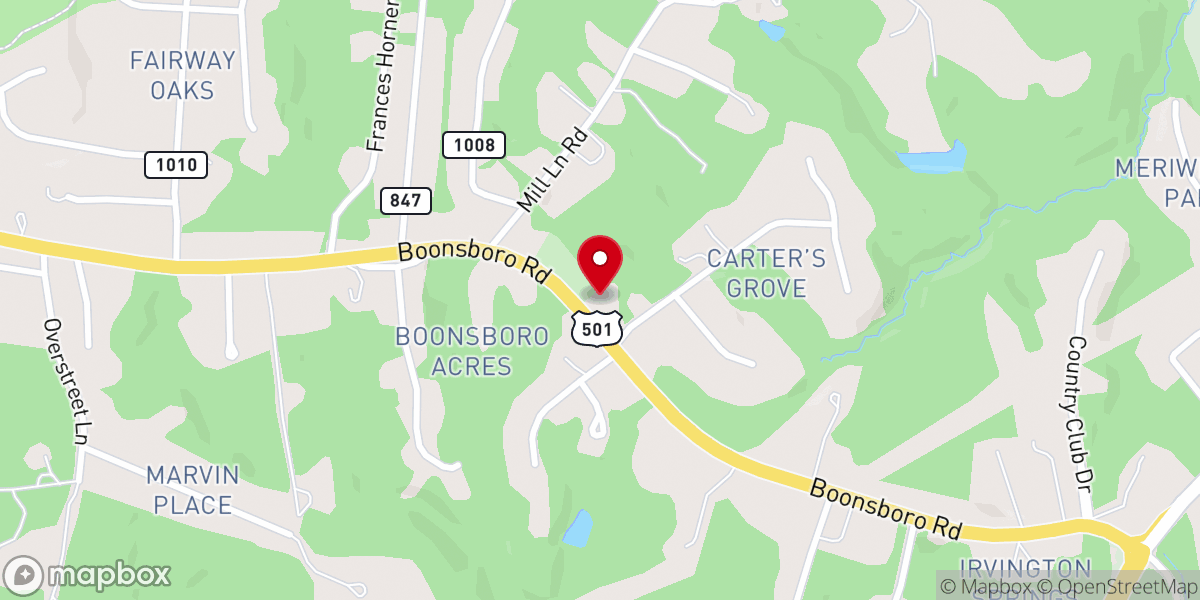 Map showing location of Holcomb Rock Baptist Church
