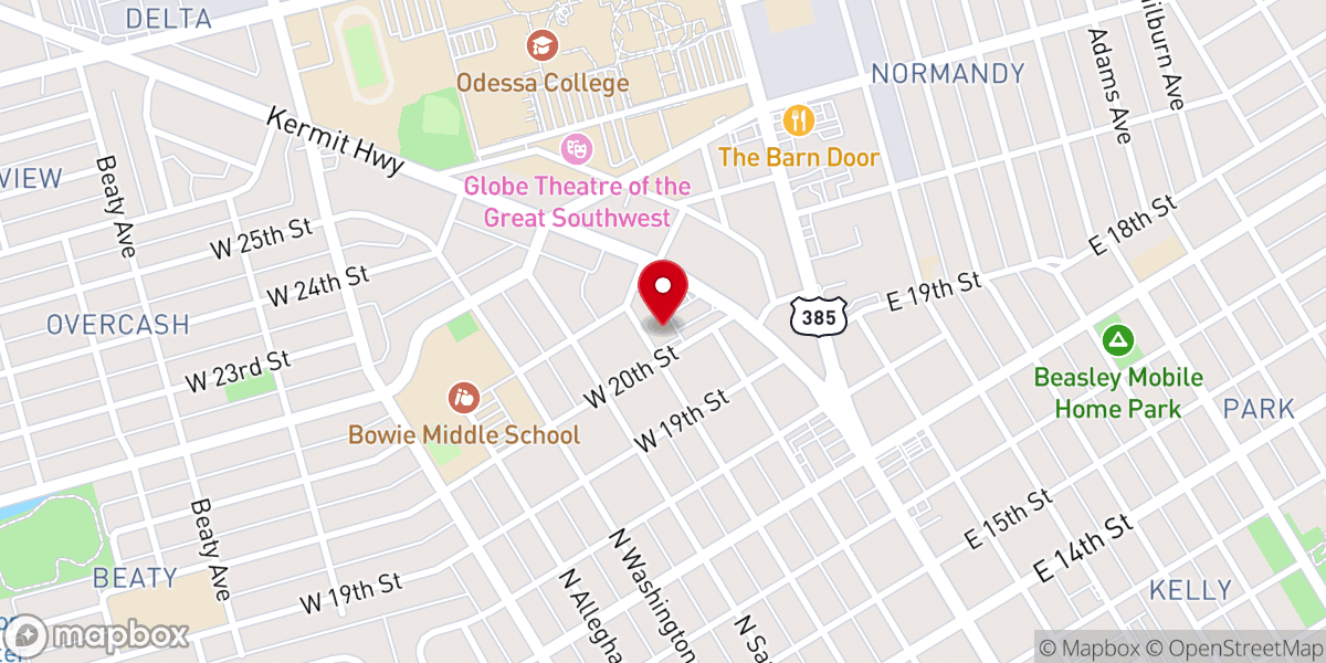 Map showing location of Christ Lutheran